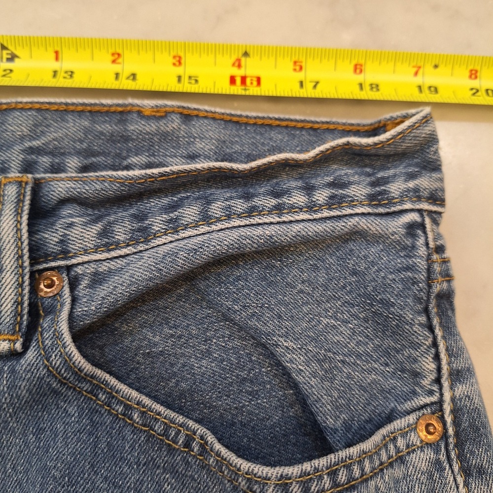 Levi's 505 Straight Fit Jeans Mens 38x32 Blue Denim Cotton Classic Casual AS IS - Picture 3 of 10